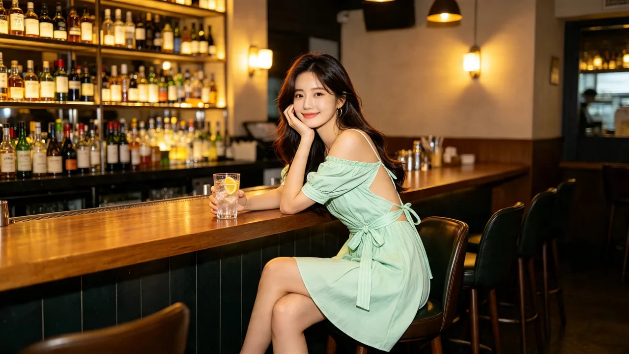 서면 위스키 바에서 여유를 즐기는 모습